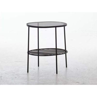 Agretha Glass Top End Table