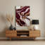 Art mural abstrait en métal rouge 81-1867774310