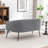Upholstered Faux Fur Loveseat-1108305445-1108305448