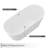 67" x 31.5" Freestanding Soaking Acrylic Bathtub with Drain and Overflow-115789356