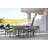 Ceion Outdoor Patio Rectangular Dining Table Set In Aluminum With Gray Cushions-104562799