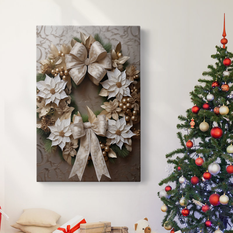 Art des Fêtes de Noël - Toile tendue avec châssis DCCI, H 18 po x l 12 po