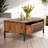Miller Wood Coffee Table with Storage - Rustic Chestnut