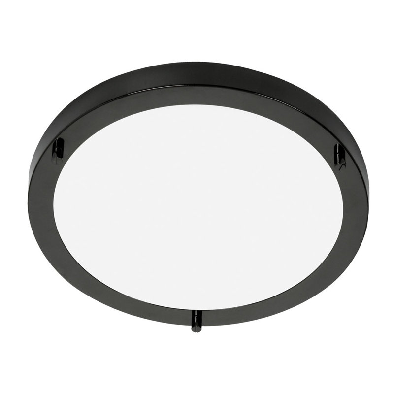 Bretton Flush Mount, Black Chrome
