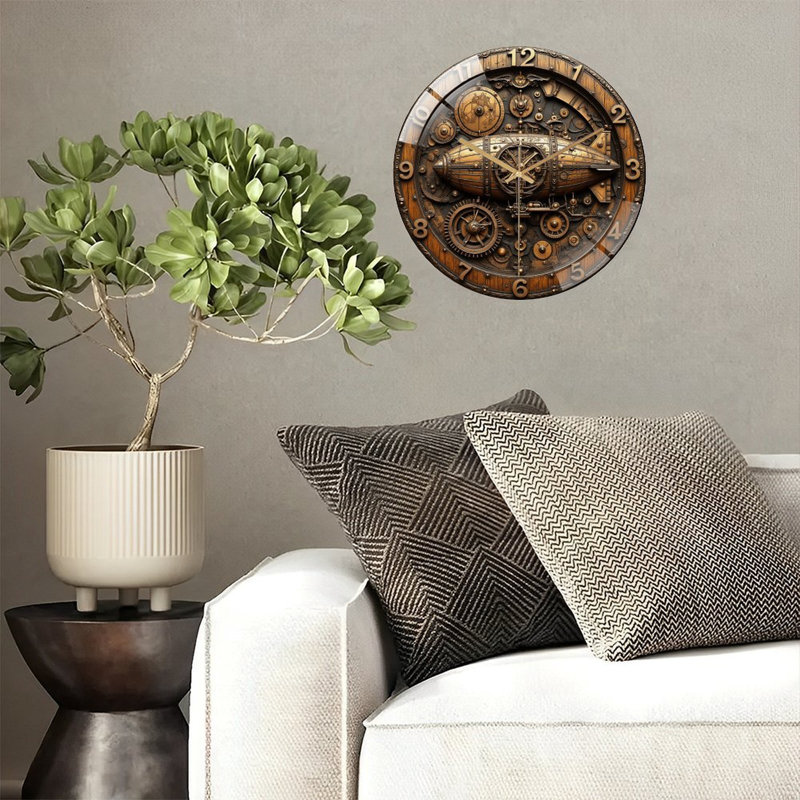 Horloge murale rétro en verre Vintage