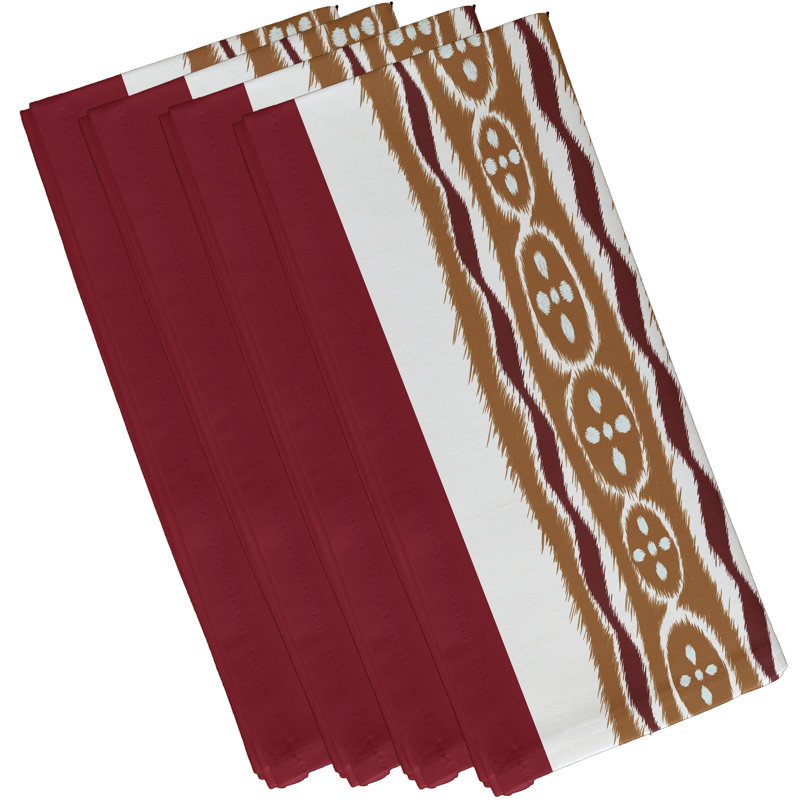 Ensemble de serviettes 4 pièces Daeisha, L 18 po x L 18 po, Brique