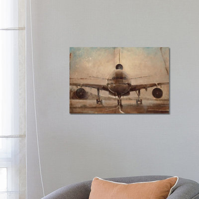 Tonal Plane 1 Piece Wrapped Canvas Wall Art