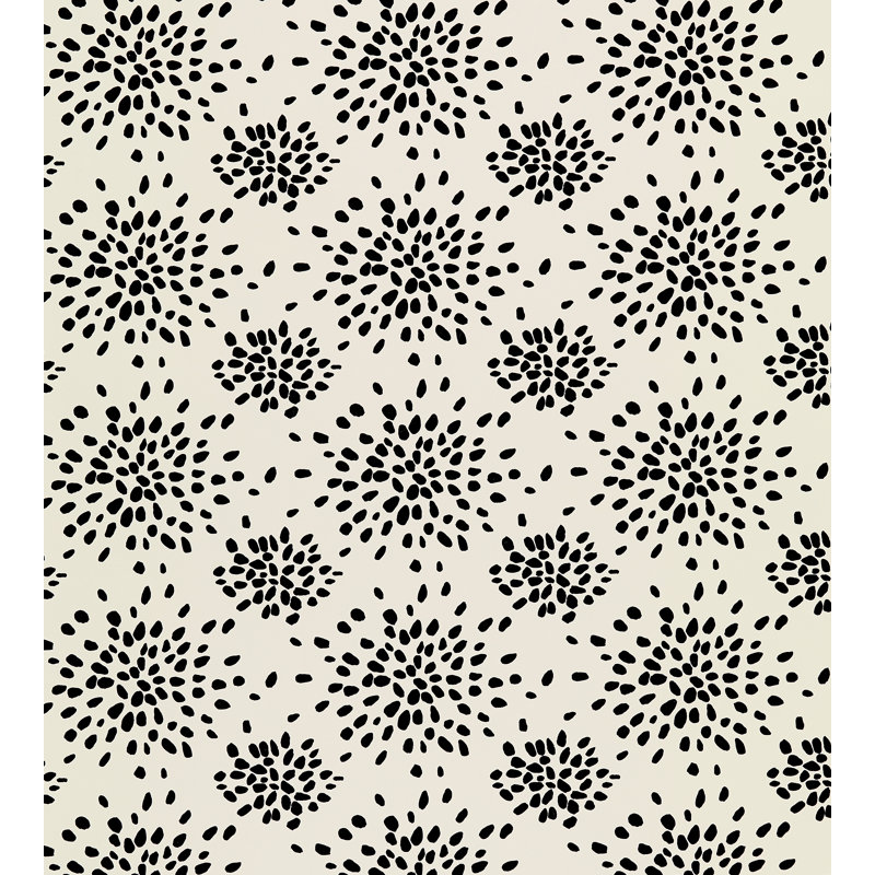 Albert Hadley Wallpaper Roll, Black on Off-White