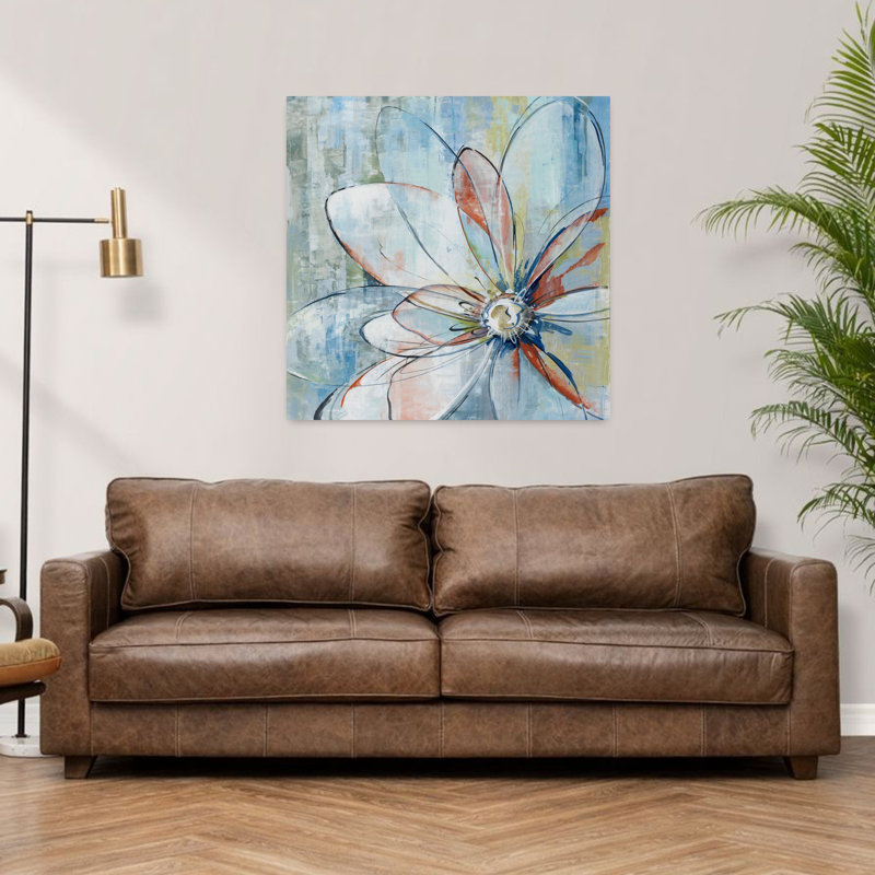 Art floral contemporain, H 36 po x l 36 po