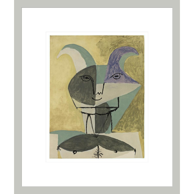 Buste de Faune de Faunes et Flore par Pablo Picasso, impression giclée encadrée, 16.08" H x 13.75" W