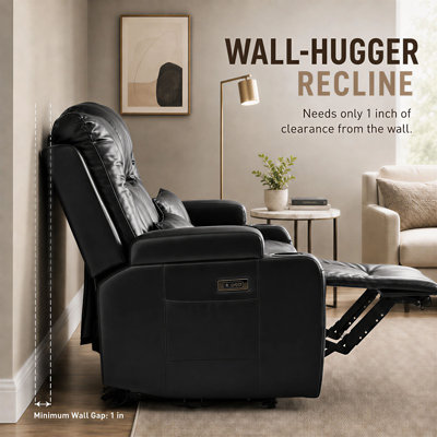 Causeuse inclinable électrique Zero Wall Hugger avec console rabattable, lumières DEL et haut-parleurs Bluetooth