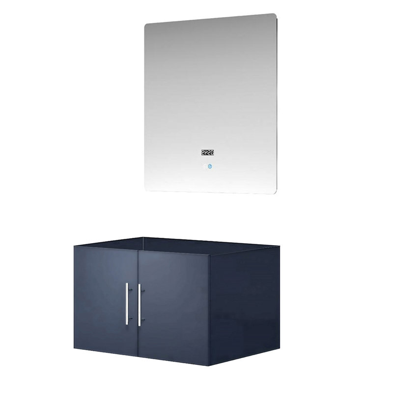 30 po L x P 22 po. Meuble-lavabo gris foncé avec miroir à DEL - beaucoup de rangement intérieur entièrement assemblé