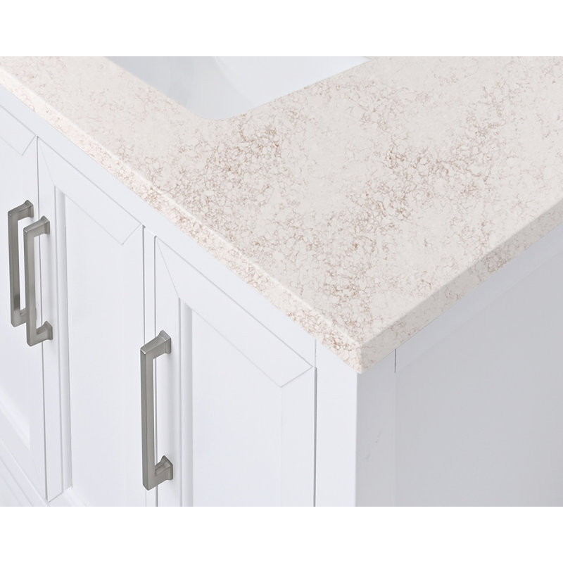 43 po Comptoir en quartz gris avec évier rectangulaire Lotte Radianz Ural, Séduisant