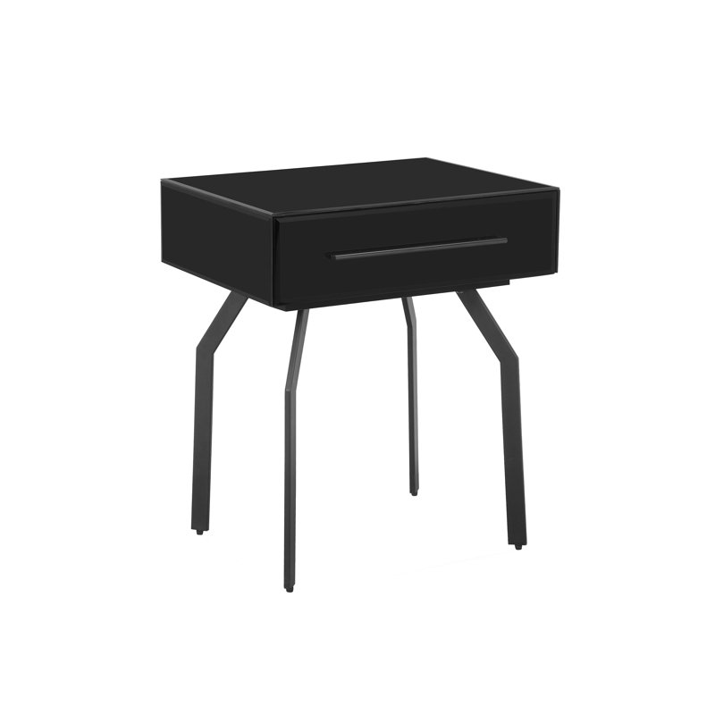  Table de bout en verre avec rangement