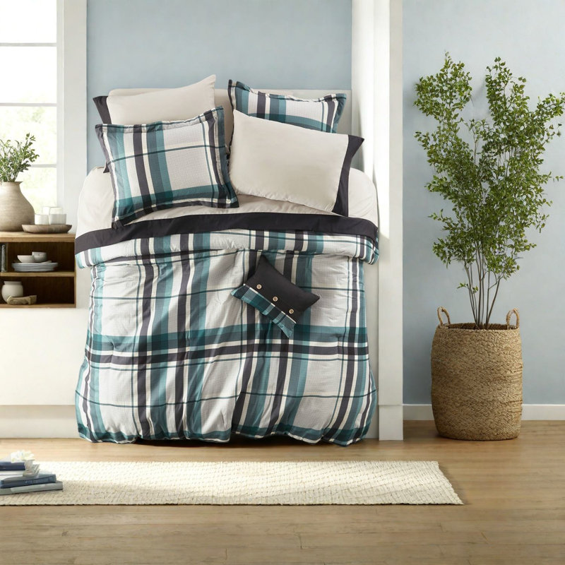 Premium Microfiber Bedding Sets, Multicolor Plaid Style For Home