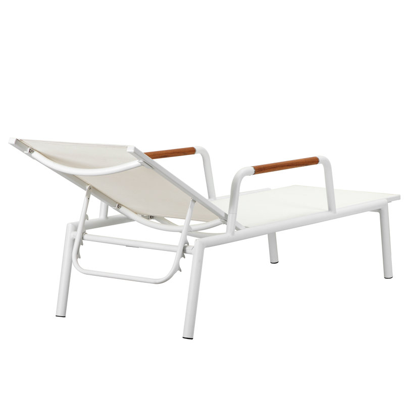 Dean Outdoor Teak Chaise Lounge