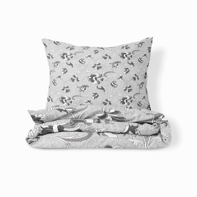 Floral Duvet Cover, King Duvet Cover + 2 King Shams