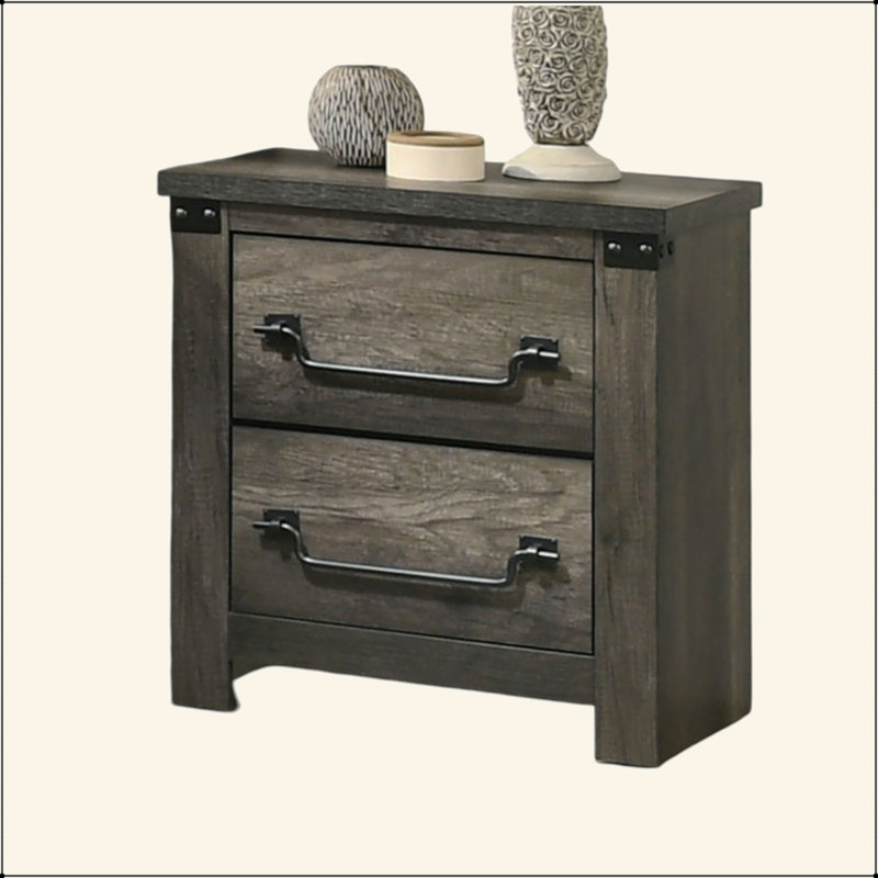 Table de chevet Farmhouse Rustic Grey