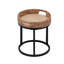 Ensemble de 2 tables d'appoint gigognes, tables de bout peu encombrantes avec rebords surélevés, tables d'appoint compactes avec plateau imperméable résistant aux égratignures et structure en métal