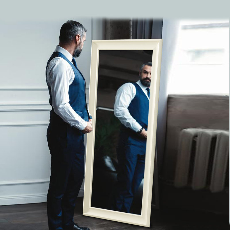 Miroir pleine grandeur Chappell 66 po x 32 po, Crème
