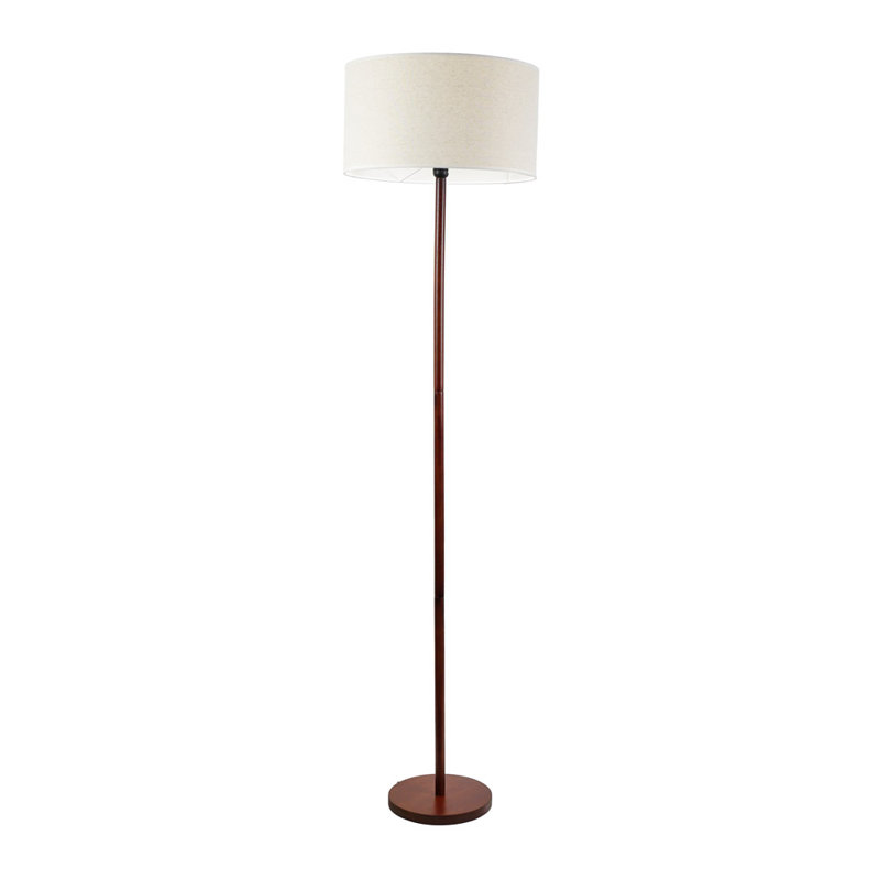 Roseli 180cm Traditional Floor Lamp, Natural, Walnut, No
