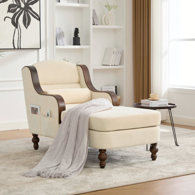Chaise longue surdimensionnée pour l'intérieur, canapé-lit simple en tissu avec siège large, fauteuil rembourré avec paresseux, ensemble de canapé-lit