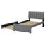 Lit plateforme tapissier avec lit gigogne-1174277246