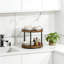 Organisateur 2 étages à plateau tournant, support à épices rotatif en bois pour comptoir de cuisine, garde-manger, meuble-lavabo et table de salle à manger-272870454