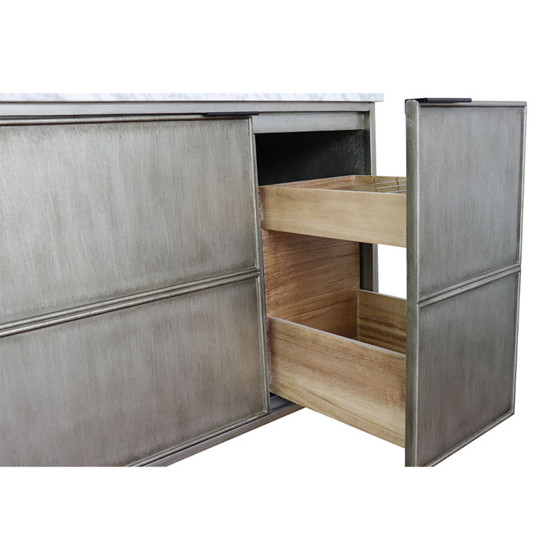 Ensemble de meuble-lavabo simple mural 37 "37", Noir galaxie
