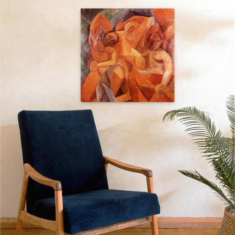 Three Women Abstract Classic Modern Wall Art Print by Pablo Picasso - Wrapped Canvas Print, 60.96cm H x 60.96cm W
