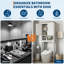 Meuble de rangement gain d'espace à placer au-dessus des toilettes – Porte double, étagères réglables, compartiment ouvert – Optimisateur de salle de bain pour petites salles de bain – Montage facile – Blanc