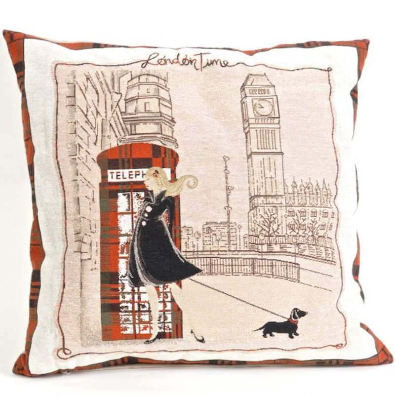 Housse de coussin london time Santagata