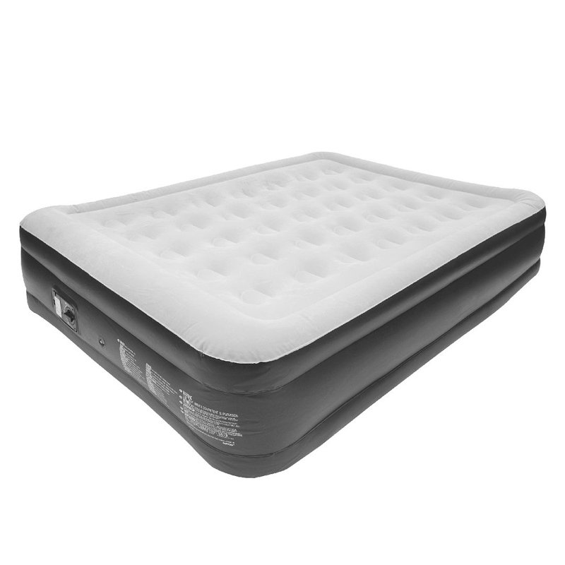 High Raised Airbed + Built in Pump, Queen, Grey