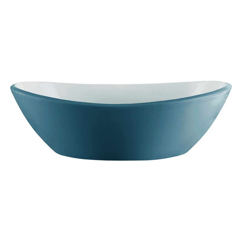Amalfi 21.62'' L Bathroom Sink, Matte White, Yellow Grey - Matte