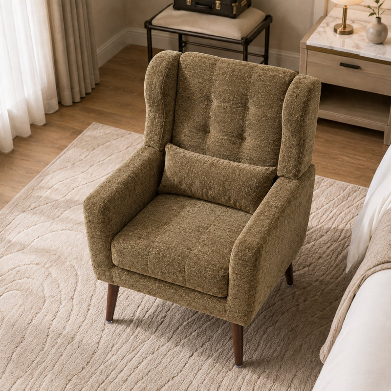 Fauteuil d'appoint Kawonna, Avocat chenille