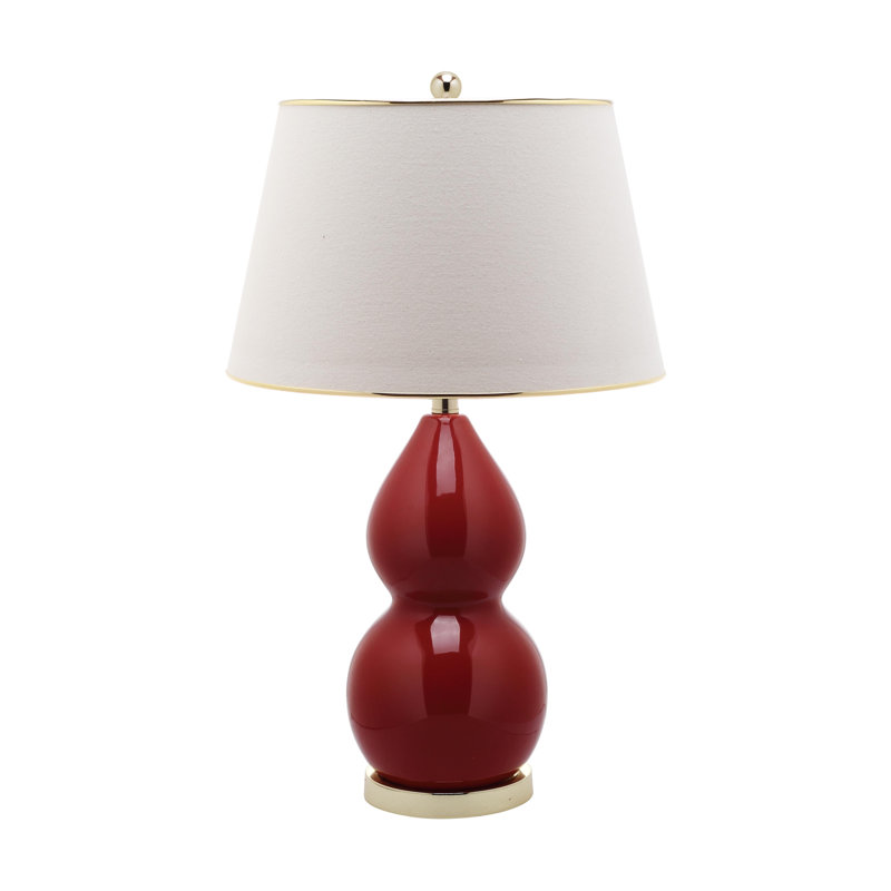 Ceramic Table Lamp, Chinese Red