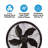 Summer Breeze Essentials Outdoor Misting Fan and Pedestal Fan Combination, 600 sq. ft. With 3 Fan Speeds and Metal Design