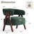 Modern Upholstered Accent Chair Curved Back Armchair With Solid Wood Legs-1907982053