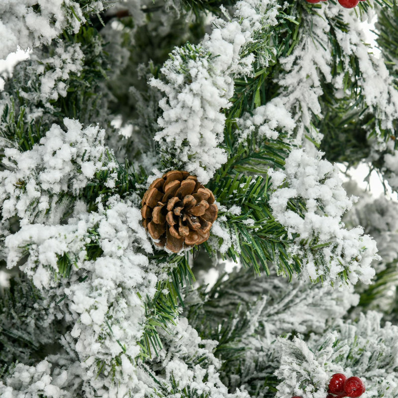 Arbre de Noël artificiel enneigé 7,5 pi, 9'