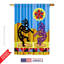 Drapeau maison en polyester 2 côtés kokopelli rêve-18887409