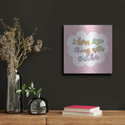  'I Have This Thing With Carbs' by Club Daydream Metal Wall Art, 12" x 12"