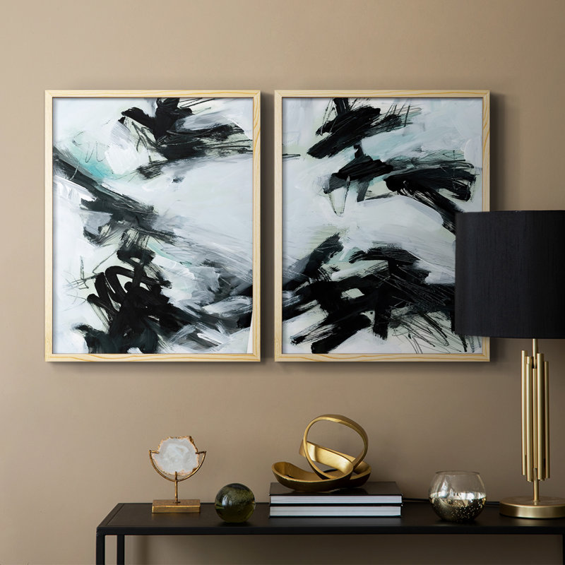 Ocean Current I-Premium Framed Print -Ready to Hang - No Nails Required - No Nails Required, 21" H x 34" W, Natural Wood