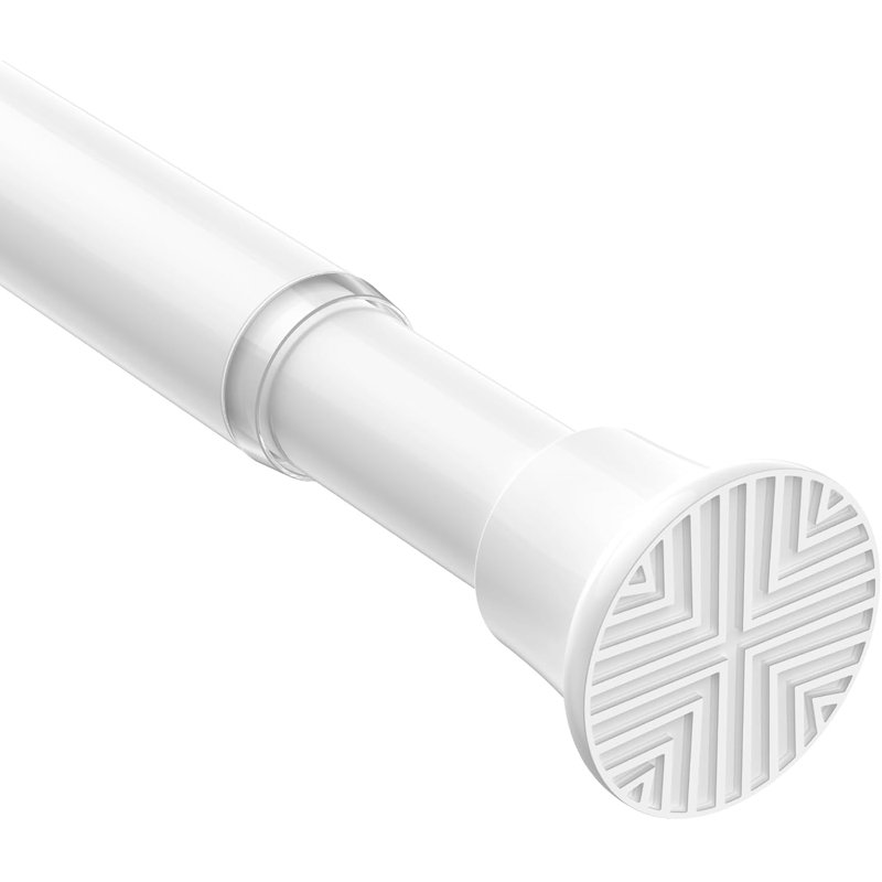 Tringle à rideaux à tension White Spring, réglable 32-76 po sans perçage, Blanc