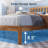 Soid Wood Platform Bed with Headboard-795243942-792425011