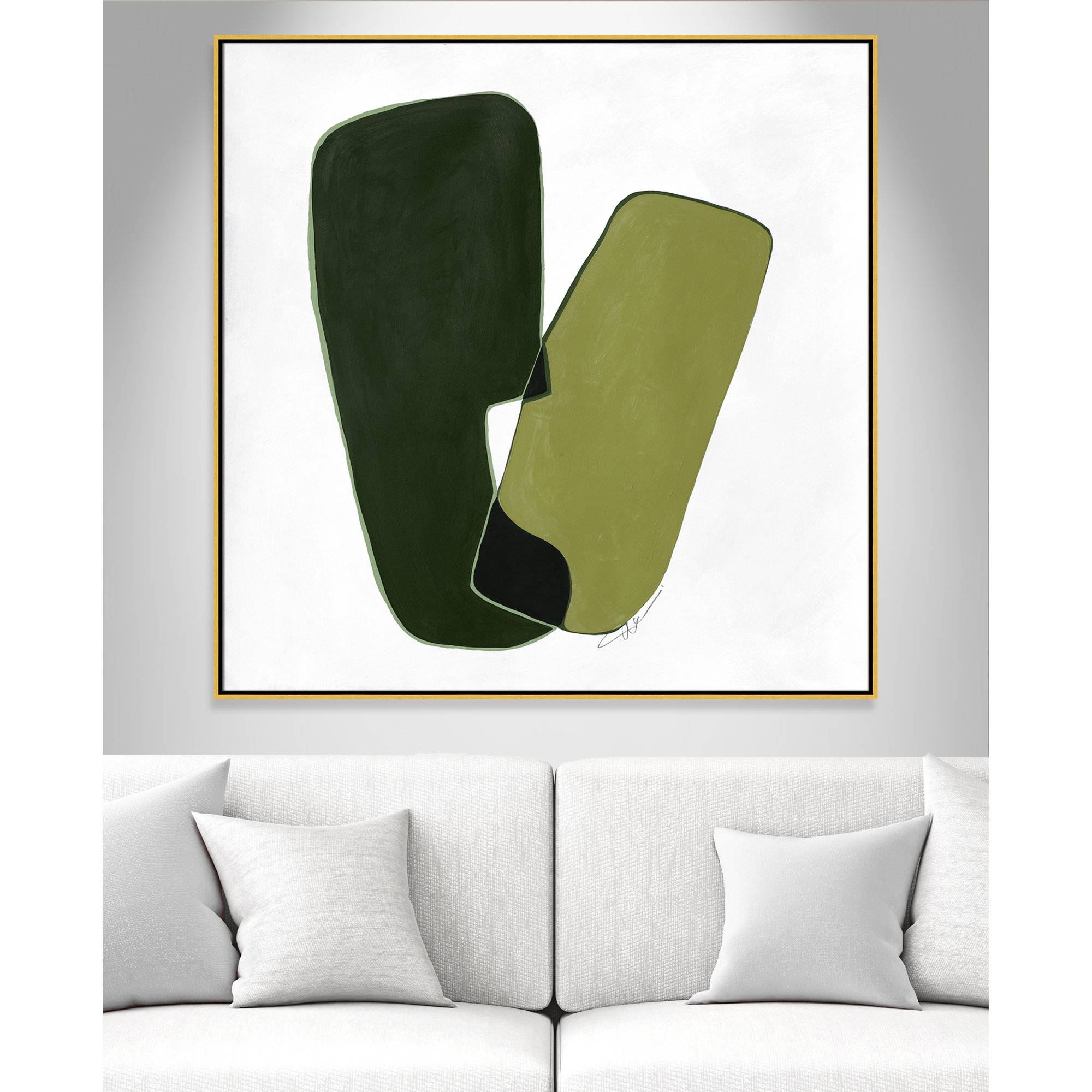 Unity II Print by , 46.5" H x 46.5" W, Gold