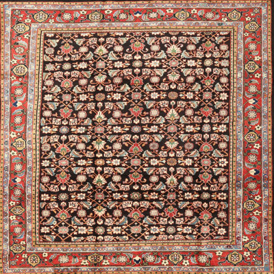 Tapis décoratif rouge haleemah