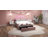 Upholstered Kids Platform Bed with LED Lights and Petal Headboard-1341142311-1341142307