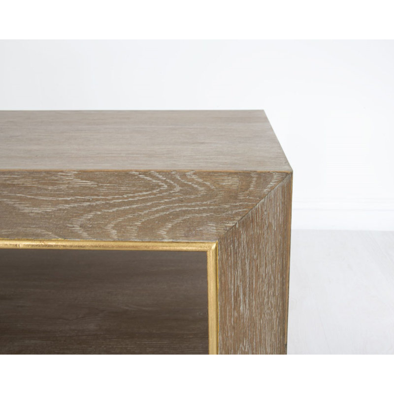 Odette Solid Wood Coffee Table, Natural Oak