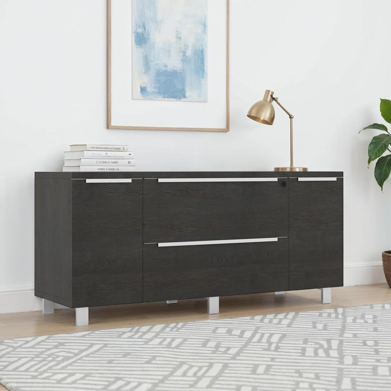 Ensemble de bureau 3 pièces Maysey, H 29 po x l 71 po x P 32 po, Blanc