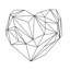 «Heart Graphic I» - Impression sur toile tendue-20890842